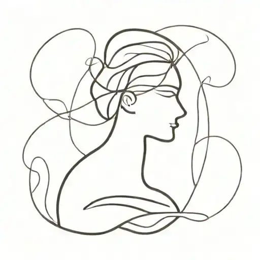 Abstract representation of mental health struggles tattoo design idea