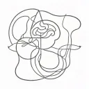 Abstract representation of mental health struggles tattoo design idea