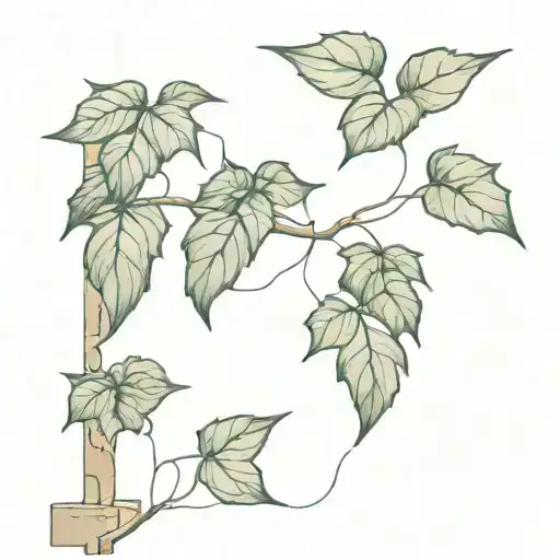 ivy grown on a brick wall tattoo design idea