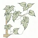 ivy grown on a brick wall tattoo design idea