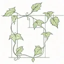ivy grown on a brick wall tattoo design idea