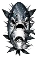 they mask tuna salmon tattoo design idea