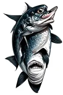 they mask tuna salmon tattoo design idea