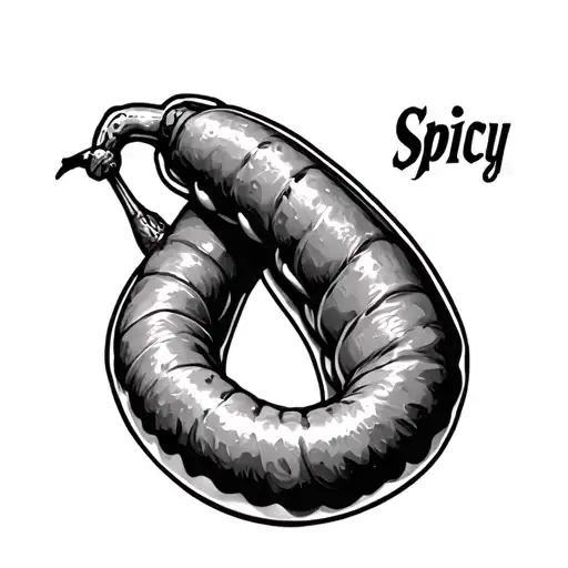 spicy weiner tattoo design idea