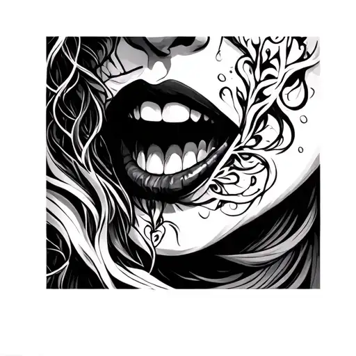 Throat tattoo design idea