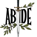 "ABIDE" "ABIDE" sword and olive branch representing tattoo design idea
