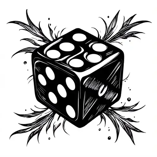 2 Dice tattoo design idea