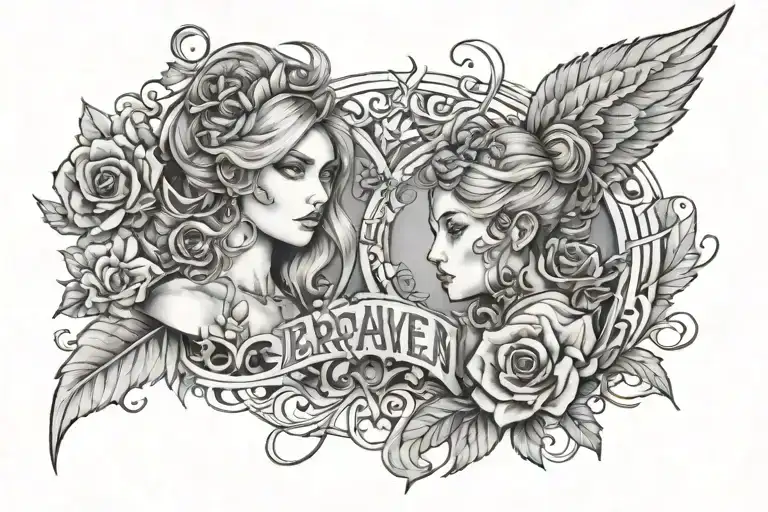 writting saying Braylen&Aria tattoo design idea