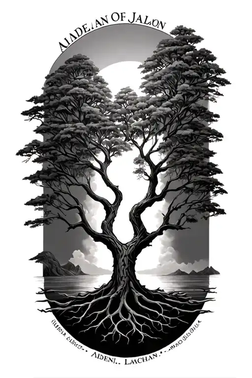 "Aiden Lachlan Jaxon " Tree Of Life tattoo design idea