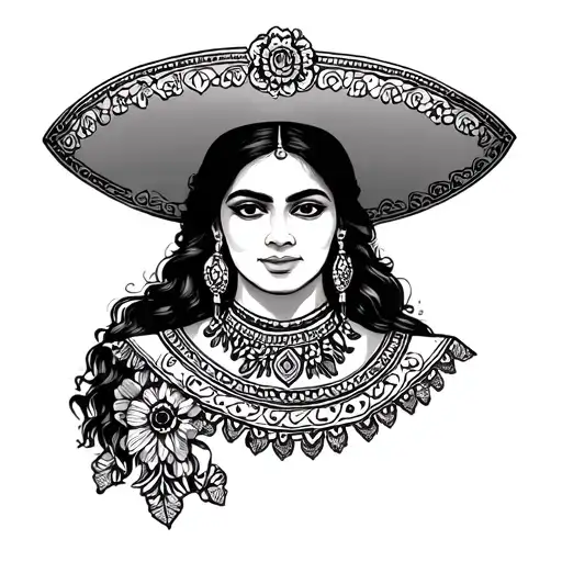 Mexican Charra tattoo design idea