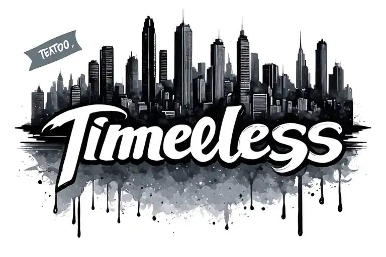 "Timeless " skyline tattoo tattoo design idea
