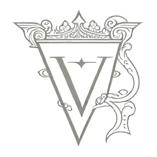Roman numeral IV with crown on it tattoo design idea