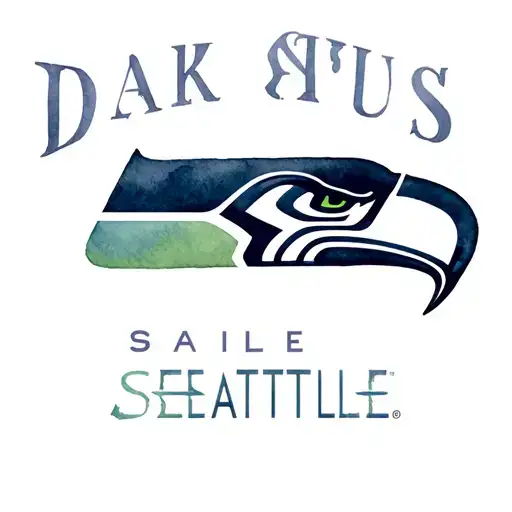 Dark Side Seattle Seahawks logo transformed tattoo design idea