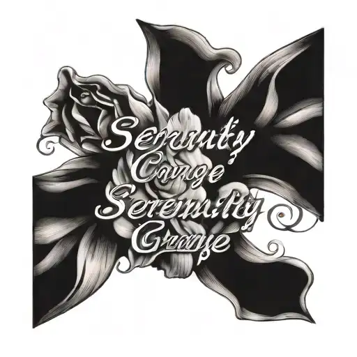 Serenity Prayer tattoo design idea