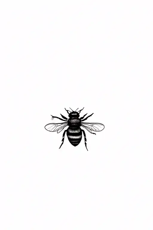 Honey bee tattoo design idea