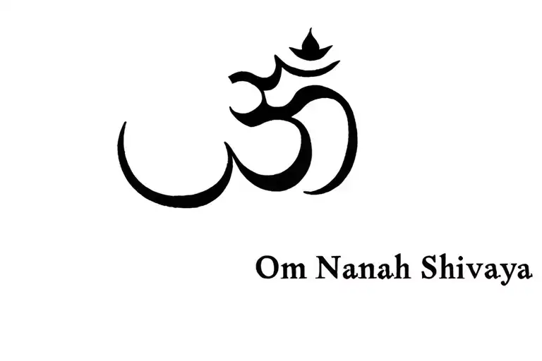 Om Namah Shivaya Written tattoo design idea