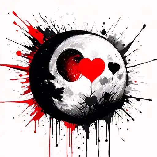 Moon symbolizing her beloved girl tattoo design idea