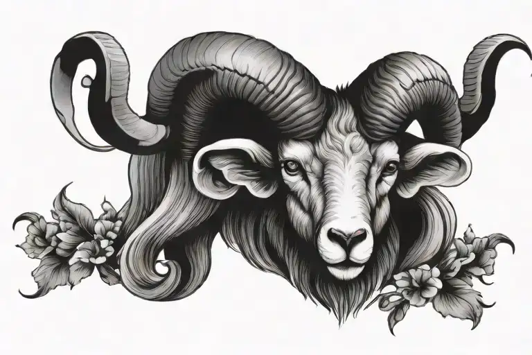 aries ram wrap my arm tattoo design idea