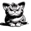 garfield Lucky cat tattoo design idea