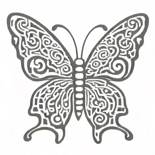 butterfly as a symbol of coming out keith haring type tattoo design idea