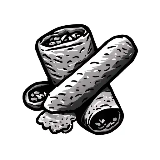 burrito stick figure tattoo design idea