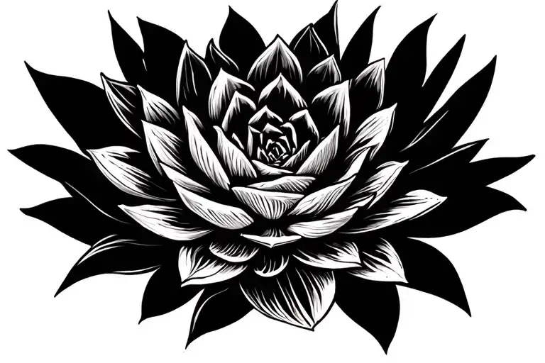 succulent sternum tattoo tattoo design idea