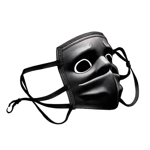 double face mask tattoo design idea