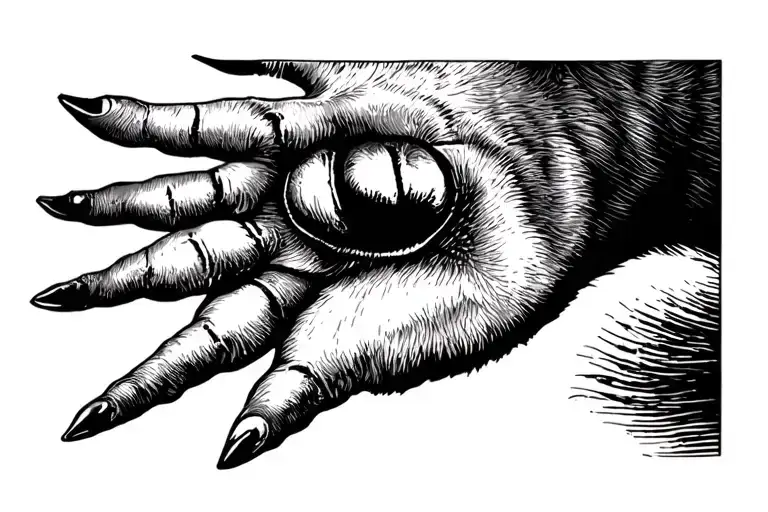 dog's paw and nose print  tattoo design idea