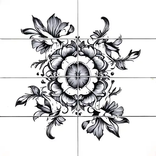 Portuguese Tile tattoo design idea