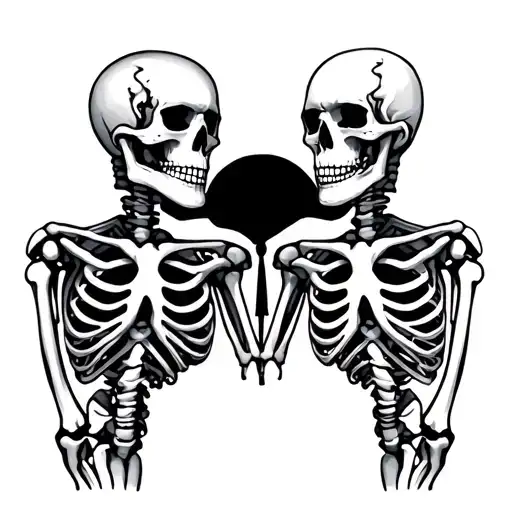 Skeleton Couple tattoo design idea