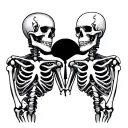 Skeleton Couple tattoo design idea