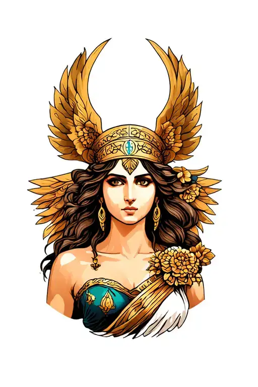 athena greek goddess tattoo design idea