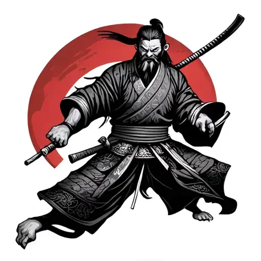 Samurai Seppuku tattoo design idea