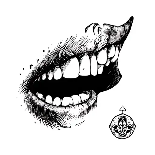 bite mark tattoo design idea