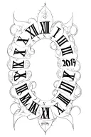 years 2025, 2020, 2014, 2007, 2001, and 1985 in roman numerals tattoo design idea