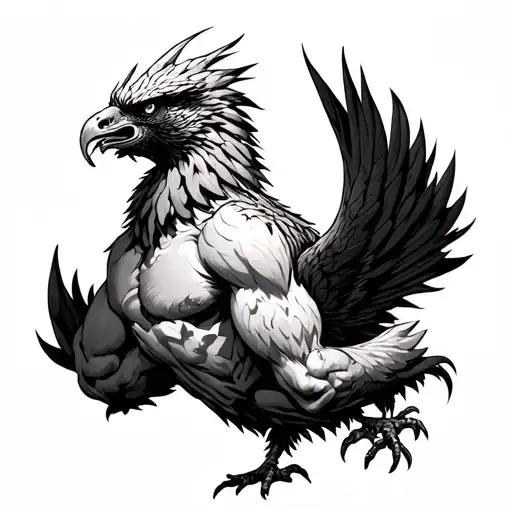 Phoenix eating my bicep tattoo design idea