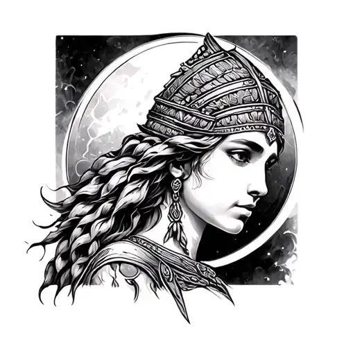 Athena tattoo design idea