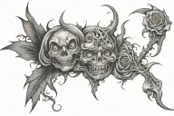 Sad Crazy Life tattoo design idea