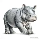 hippo tattoo design idea