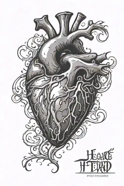 heart tear suffering smile psychopath tattoo design idea
