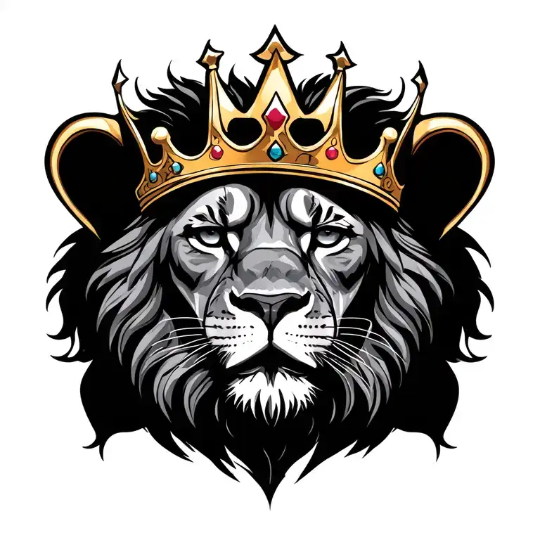 king, Leo, Memphis  tattoo design idea
