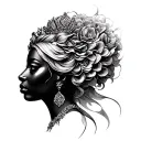 Black Queen tattoo design idea