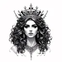 Black Queen tattoo design idea