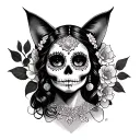 Mexican Catrina tattoo design idea
