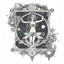 libra constellation tattoo design idea