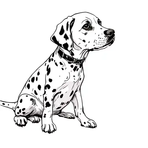Dalmatian Puppy tattoo design idea