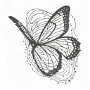 butterfly fingerprint tattoo design idea