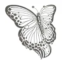 butterfly fingerprint tattoo design idea