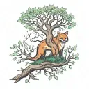 M D tree  tattoo design idea