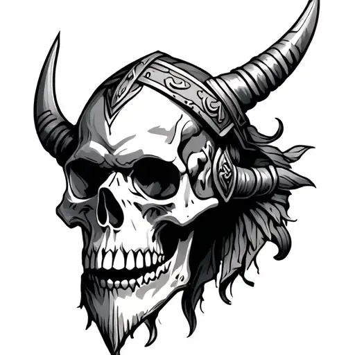 viking skull hand tattoo tattoo design idea